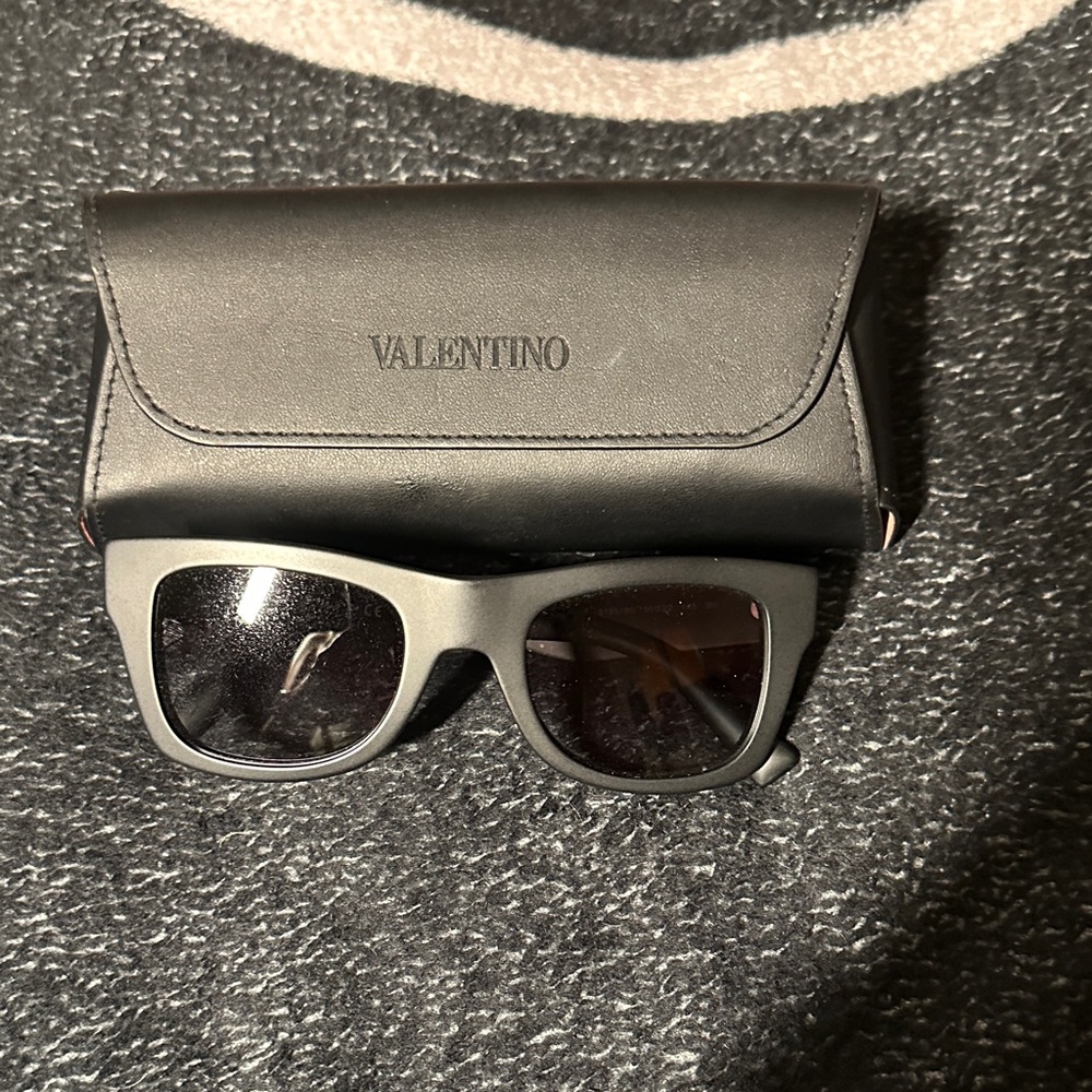 Valentino Matte Black Sunglasses